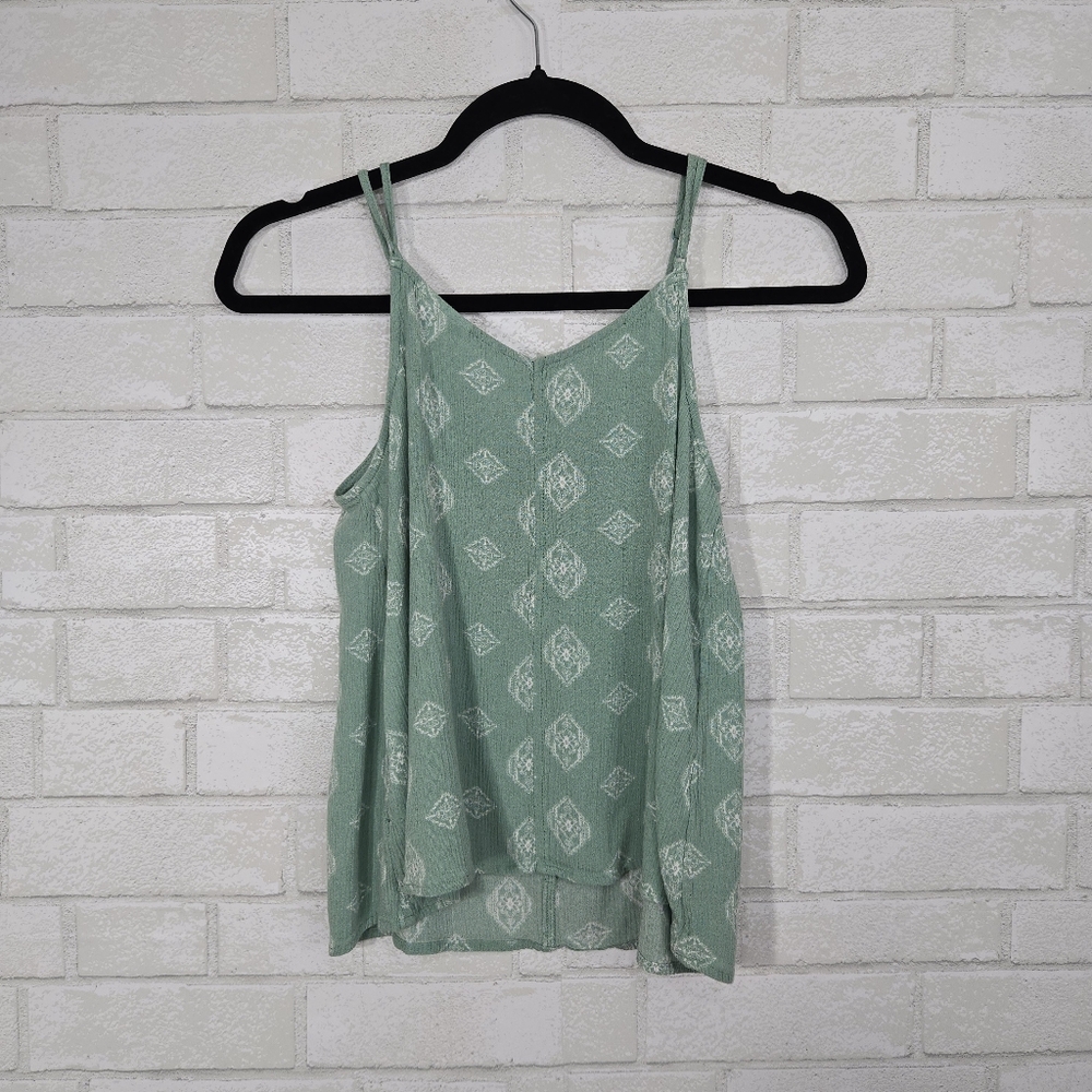 FREE SO Sage Green Printed Button-Front Tank Top - Picture 12 of 14